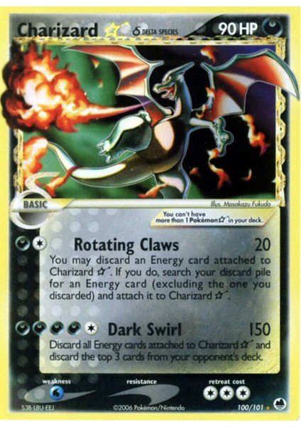 Pokemon Charizard Star Delta Species 90HP Kart