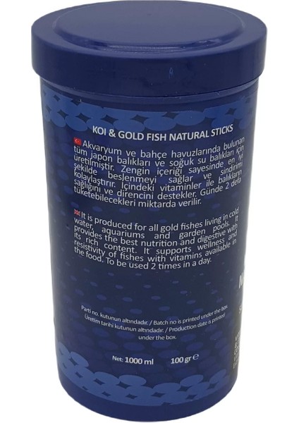 Koi & Goldfish Natural Sticks Koi ve Japon Balık Yemi 1000 ml