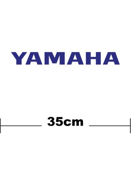 Yamaha Logo Yazı Sticker Etiket Tek Renk fiyatları