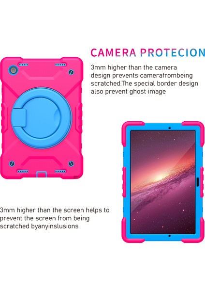 Galaxy Tab A Için Tablet Kılıfı - Pembe / Mavi (Yurt Dışından) fiyatları
