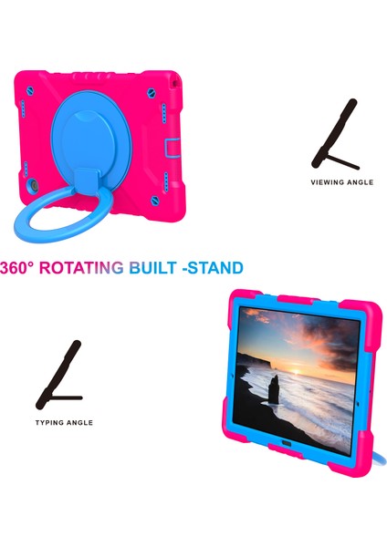 Galaxy Tab A Için Tablet Kılıfı - Pembe / Mavi (Yurt Dışından) fırsatları