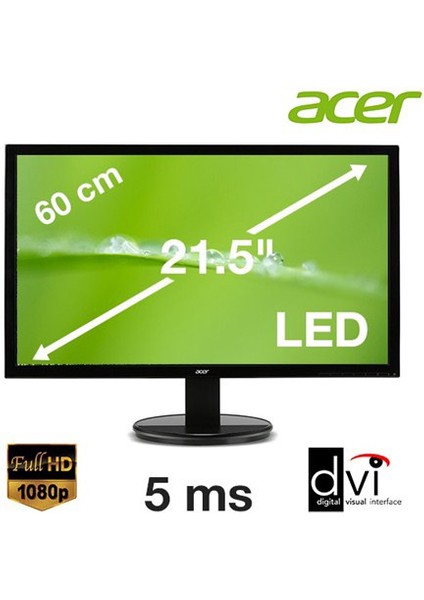 21.5 K222HQLBD Wide 5ms DVI LCD Monitör