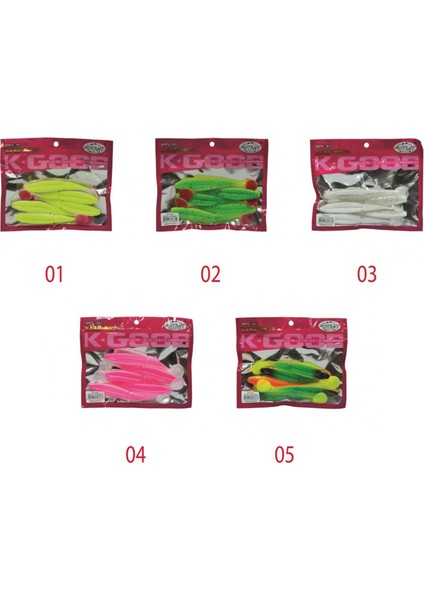 3536 Nikko Soft 11.5cm Levrek Silikonu 5'li Paket Suni Yem