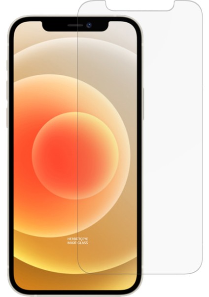 Apple Iphone 12 Şeffaf Temperli Cam Maxi Glass Ekran Koruyucu