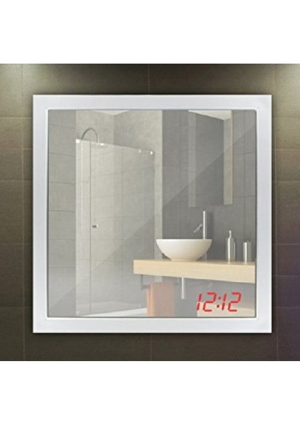 Aynalı LED Işıklı Duvar Saati