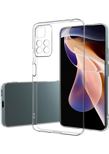 Xiaomi Redmi Note 11T 5g Kılıf Kamera Korumalı Silikon Şeffaf Arka Kapak