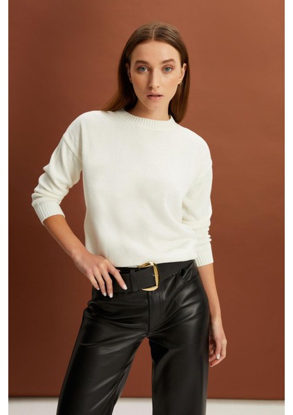 Bisiklet Yaka Triko Kazak (21-AGKZKB00)