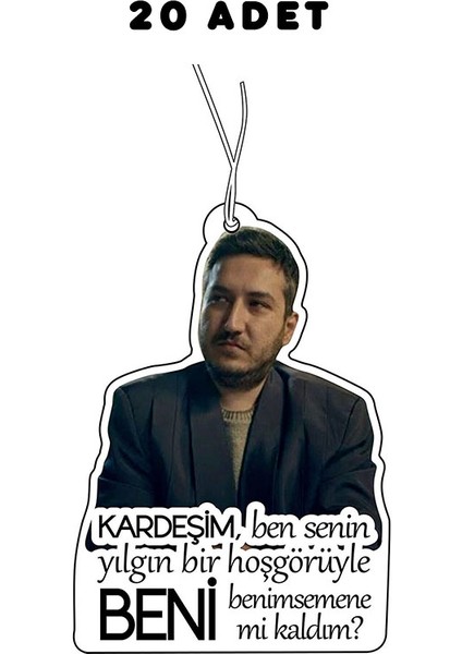 20 Adet Gibi Yılmaz Tasarımlı Premium Oto Araç Kokusu ve Aksesuarı
