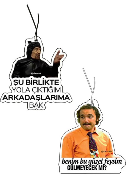 2'li Sabri Abi ve Burhan Altıntop Dekoratif Oto Kokusu ve Aksesuarı
