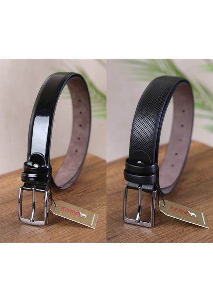2 Adet 3.5 cm Suni Klasik Kemer
