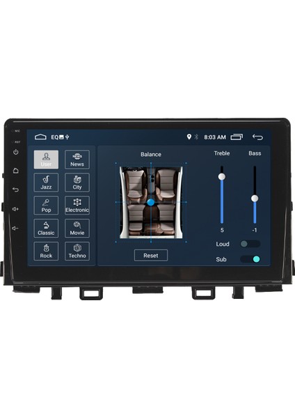 Kia Pıcanto Android 11 Carplay Multimedya Ekran Teyp 2GB+16GB