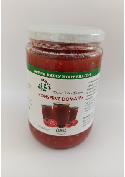 Defne Kadın Kooperatifi Konserve Domates 550 gr