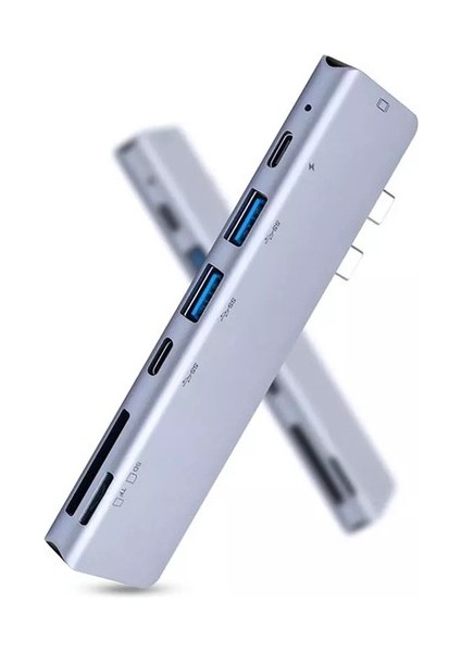 Macbook Pro Type-C Çoğaltıcı 7 In 1 Sd USB Hdmı Çevirici Hub
