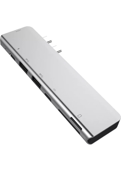 Macbook Pro Type-C Çoğaltıcı 7 In 1 Sd USB Hdmı Çevirici Hub