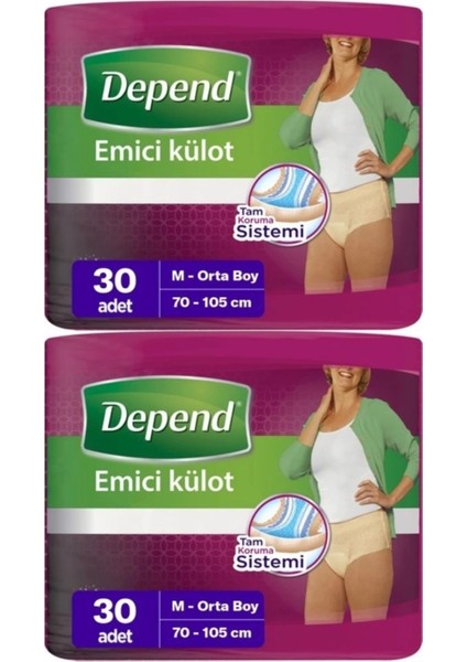 Emici Külot Hasta Bezi Medium - Orta Kadın 60 Adet (2pk*30)