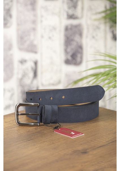 4 cm Lacivert Nubuk Orijinal Deri Kemer fiyatları