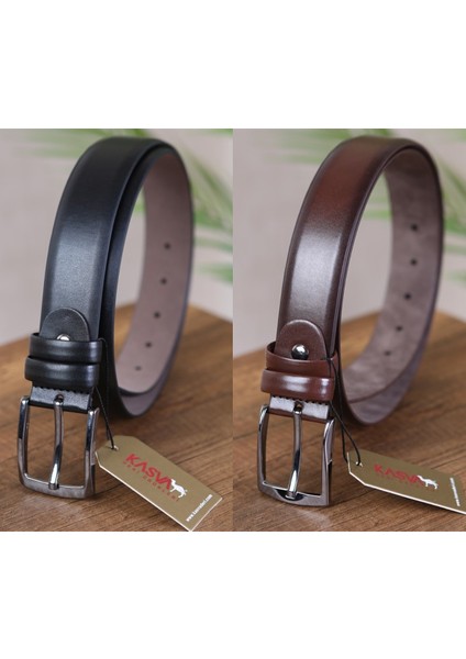 2 Adet 3.5 cm Suni Klasik Kemer