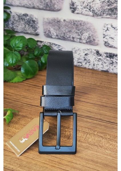 4.5 cm Siyah Orijinal Deri Kemer