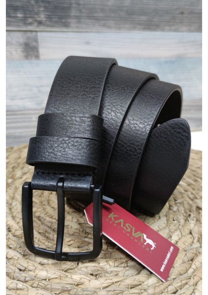 4 cm Siyah Düz Suni Kemer