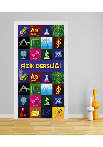 Fizik Dersliği Kapı Giydirme 100X200 cm - Folyo