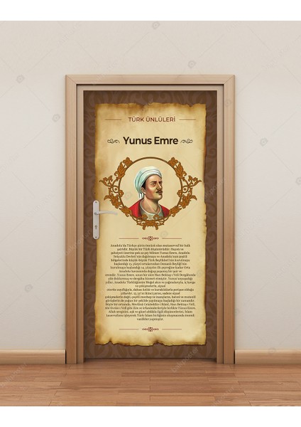Yunus Emre Kapı Giydirme 100X200 cm - Folyo