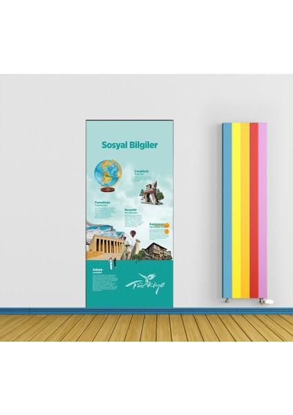 Sosyal Bilgiler Kapı Giydirme 100X200 cm - Folyo