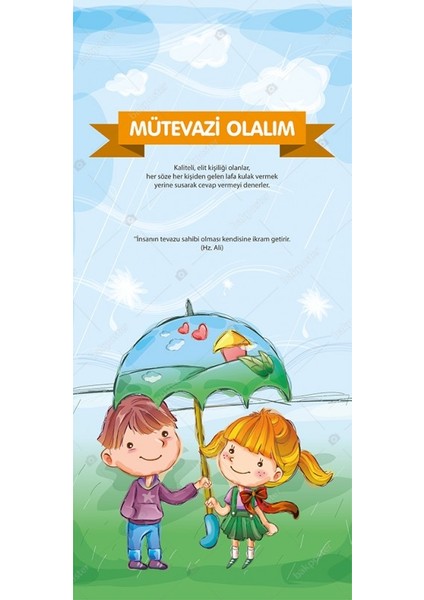 Mütevazi Olalım Kapı Giydirme 100X200 cm - Folyo