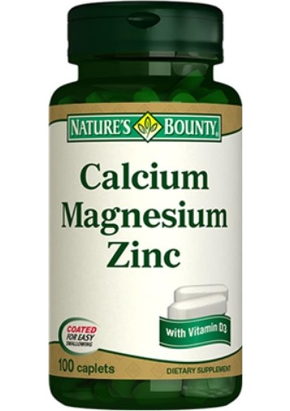 Natures Bounty Calcium Magnesium Zinc + D3 Takviye Edici Gıda 100 Kaplet