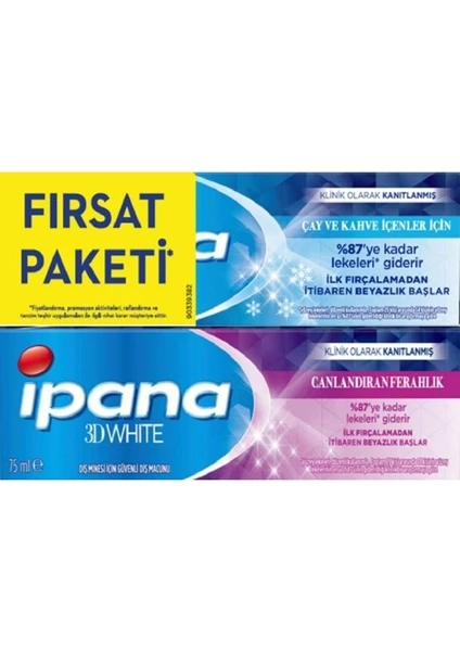 Ipana 75 Ml 3bb Çay Kahve + Canlandıran Ferahlık