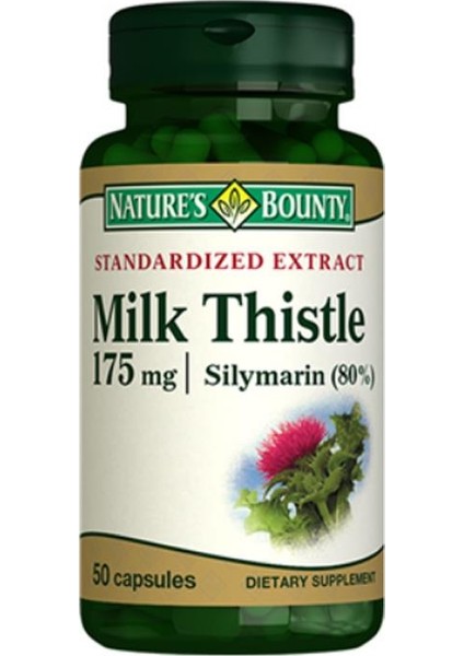 Natures Bounty Milk Thisle 175 Mg Takviye Edici Gıda 50 Kapsül