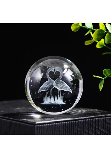 Dekoratif Renk Değiştiren Flamingo Temalı Işıklı Cam Küre 8cm*6cm indirimleri