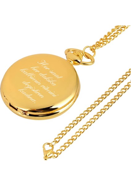 Kişiye Özel Altın Renkli Köstekli Saat