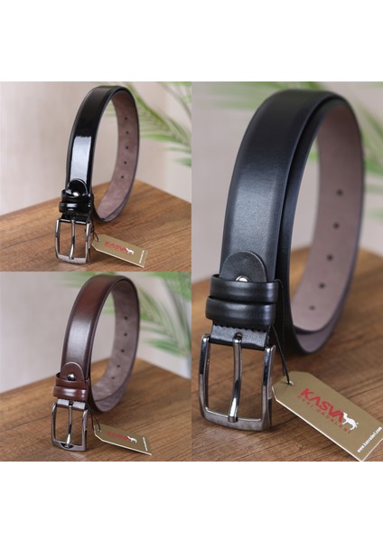 3 Adet 3.5 cm Suni Klasik Kemer