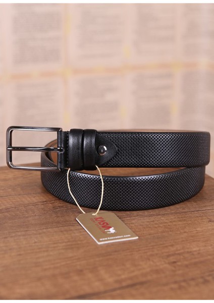 3.5 cm Siyah Desenli Deri Kemer fiyatları