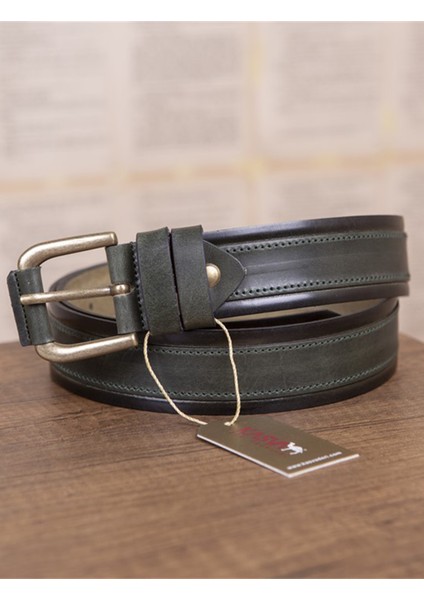 4 cm Yeşil Deri Spor Kemer fiyatları