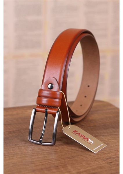 3.5 cm Taba Orjinal Deri Kemer