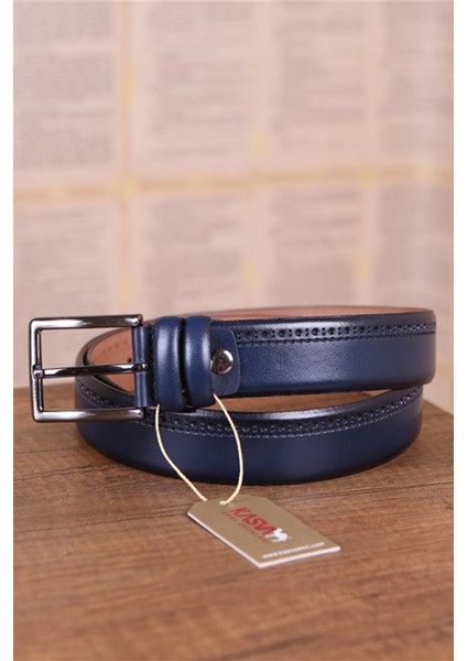 3.5 cm Lacivert Orjinal Deri Kemer fiyatları