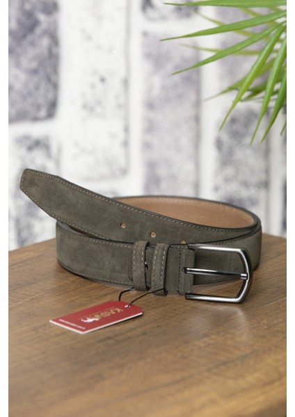 3.5 cm Koyu Vizon Süet Deri Kemer fiyatları