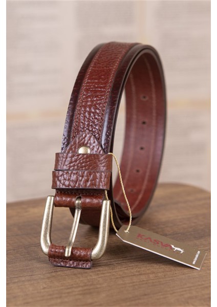 4 cm Fındık Deri Spor Kemer