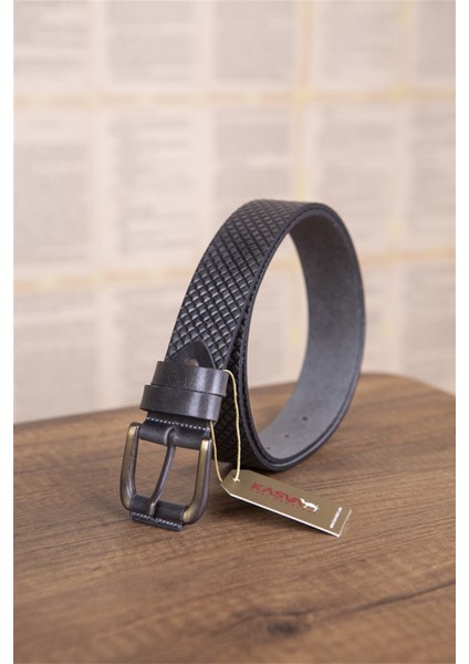 4 cm Antrasit Siyah Deri Spor Kemer