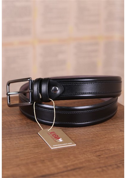 3.5 cm Siyah Desenli Deri Kemer fiyatları