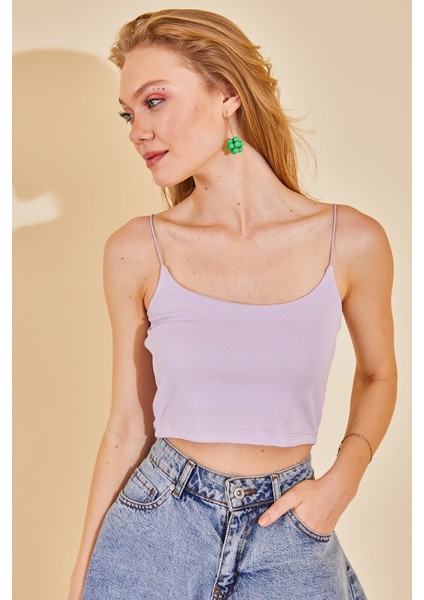 Lila Askılı Kaşkorse Bluz 1KXK2-44682-26 fiyatları