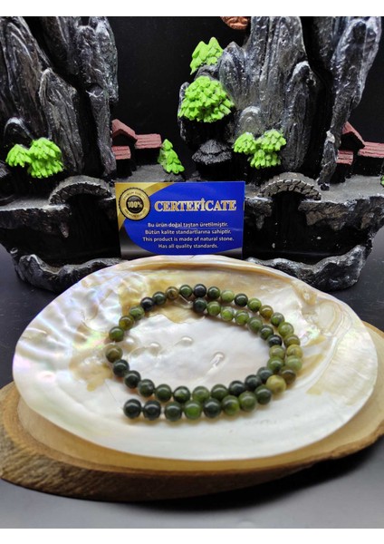 Yeşim Doğal Taş Dizisi (8mm) (Sertifikalı) fiyatları