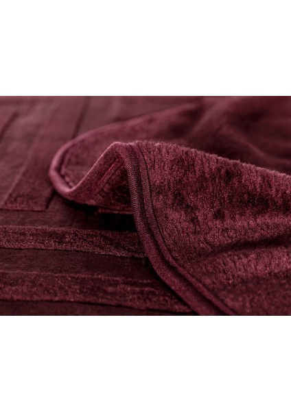 Clementine Vizon Emboss Çift Kişilik Battaniye - Bordo fiyatları