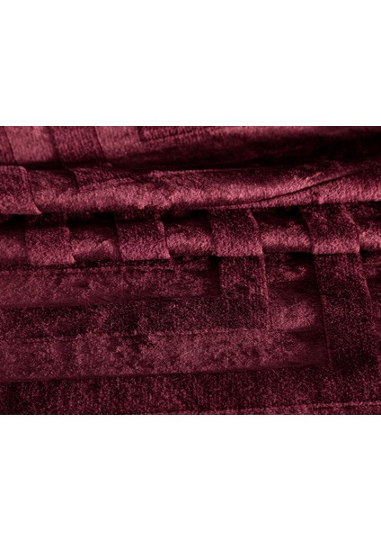 Clementine Vizon Emboss Çift Kişilik Battaniye - Bordo modelleri