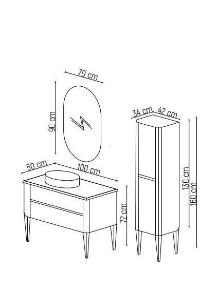 Linea Banyo Dolabı