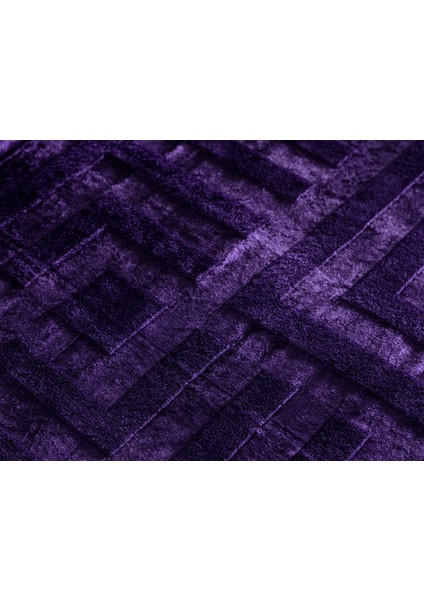 Clementine Vizon Emboss Çift Kişilik Battaniye - Mor indirimleri