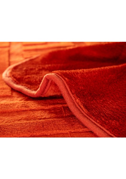 Clementine Vizon Emboss Çift Kişilik Battaniye - Turuncu fiyatları