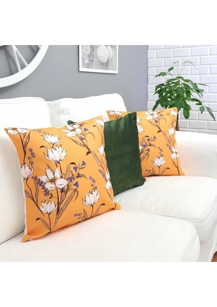 Sonbahar Temalı Kırlent Kılıfı 3'lü Kombin Set