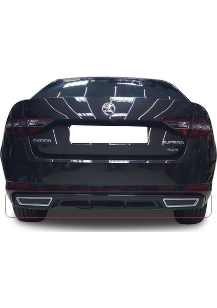 Skoda Super B Egzoz Görünümlü Difüzör Piano Black (Plastik) modelleri